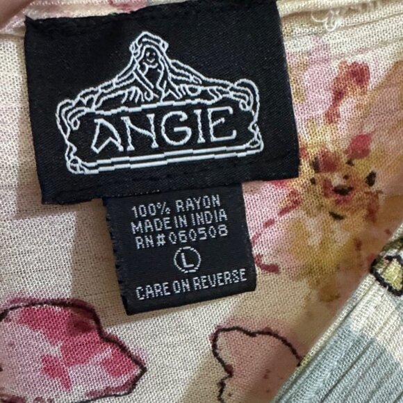 Angie Asymmetrical Floral Dress in Cream and Pink - Picture 2 of 8